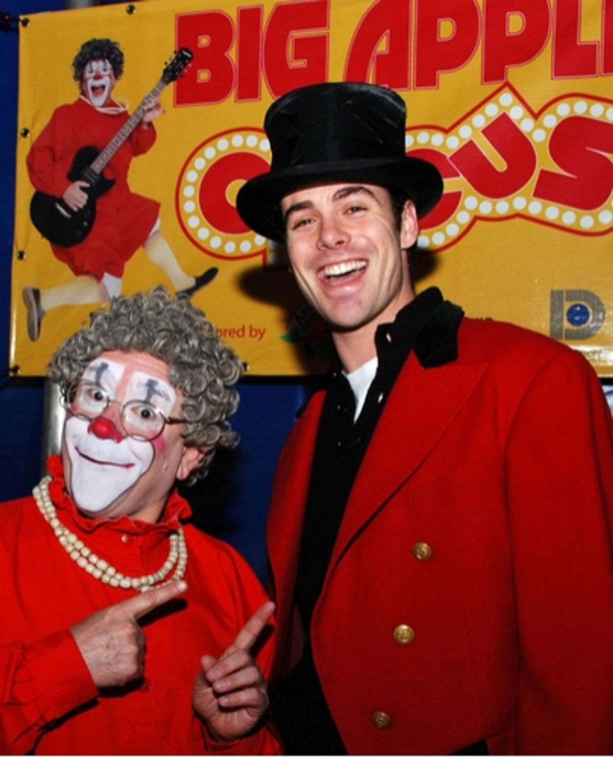 Chad Doreck and a goofy friend at 