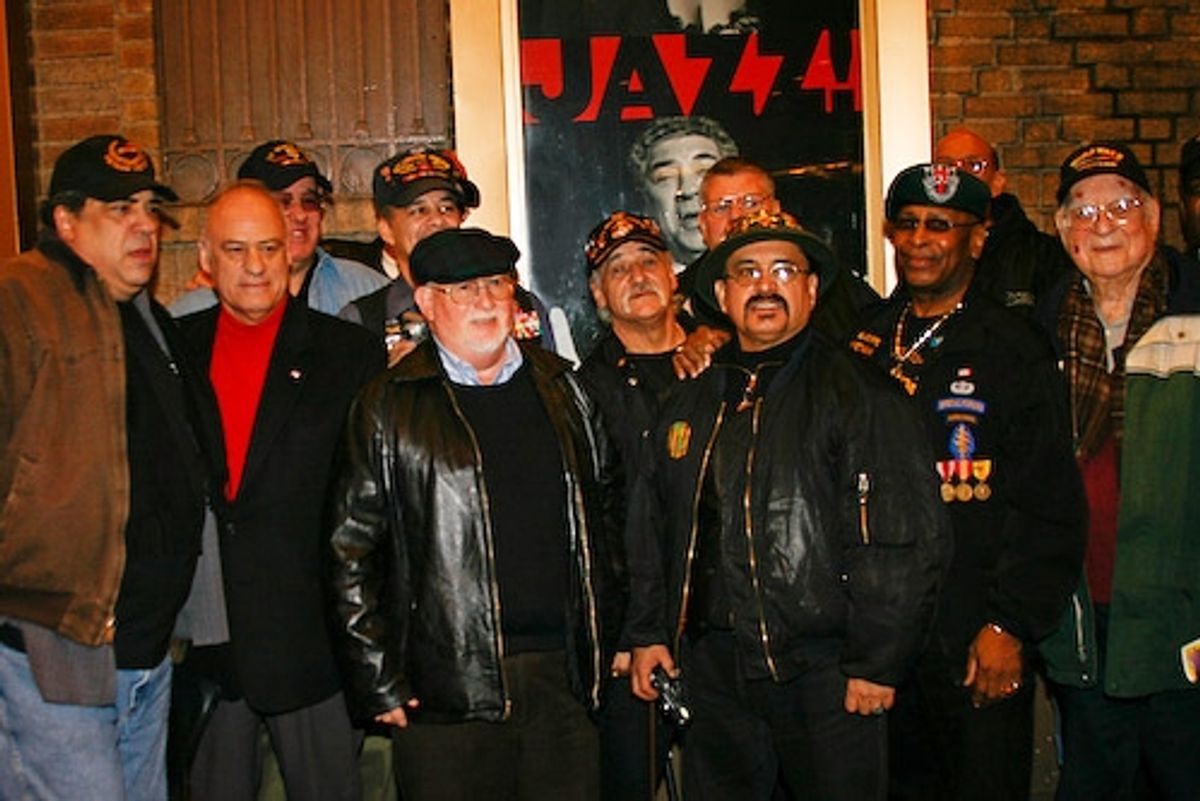 Vincent Pastore and Veterans from the Bronx VA hospital at 