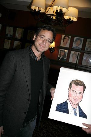Bob Saget with his Sardi's portrait
 Photo