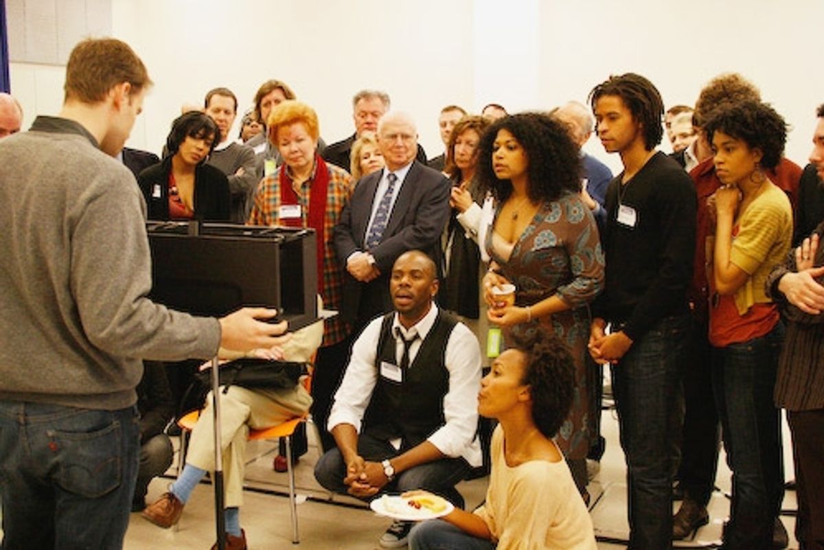 David Korins explains the concept for the set
 at 