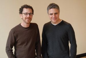 Playwright Ethan Coen and director Neil Pepe Photo