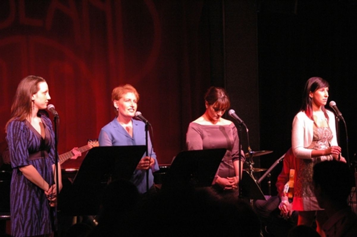 l-r: Natalie Weiss, Liz Callaway, Shoshana Bean and Sarah Davis
 at 