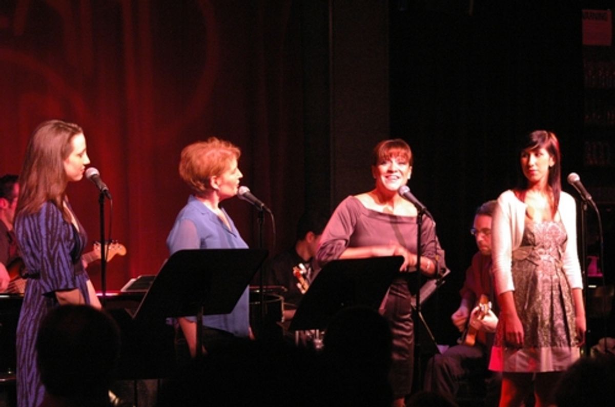 l-r: Natalie Weiss, Liz Callaway, Shoshana Bean and Sarah Davis
 at 