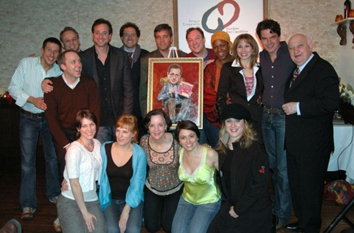 front row, l-r: Mara Davi, Stacia Fernandez, Jennifer Smith, Joanna Young, lyricist 
 at 