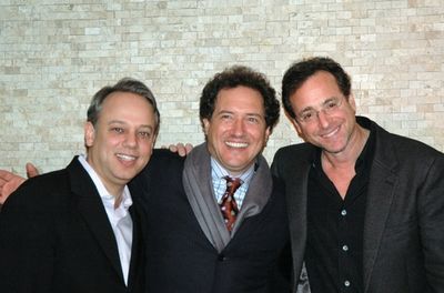 Producers Roy Miller and Kevin McCollum with Bob Saget
 Photo