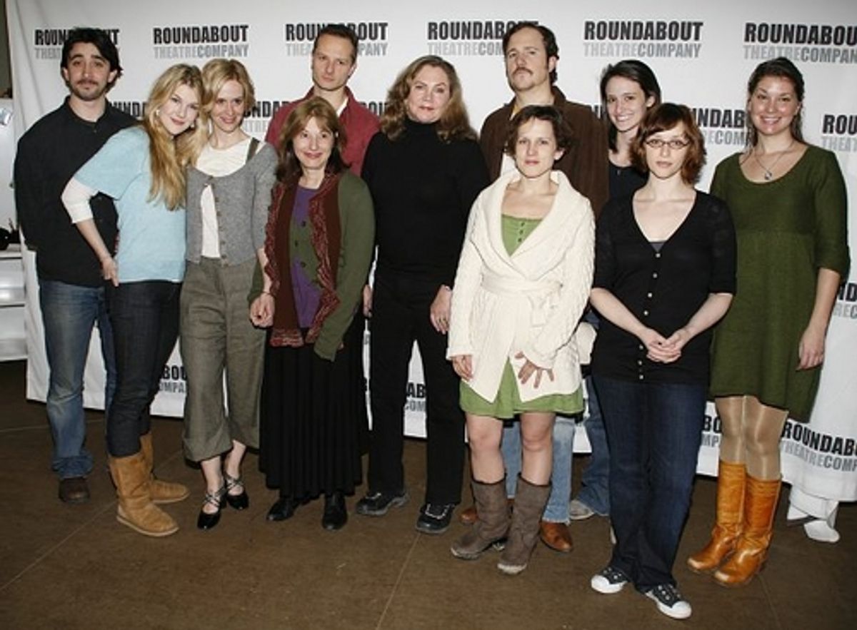 Kathleen Turner and Beth Henley with the cast of Crimes of the Heart at 