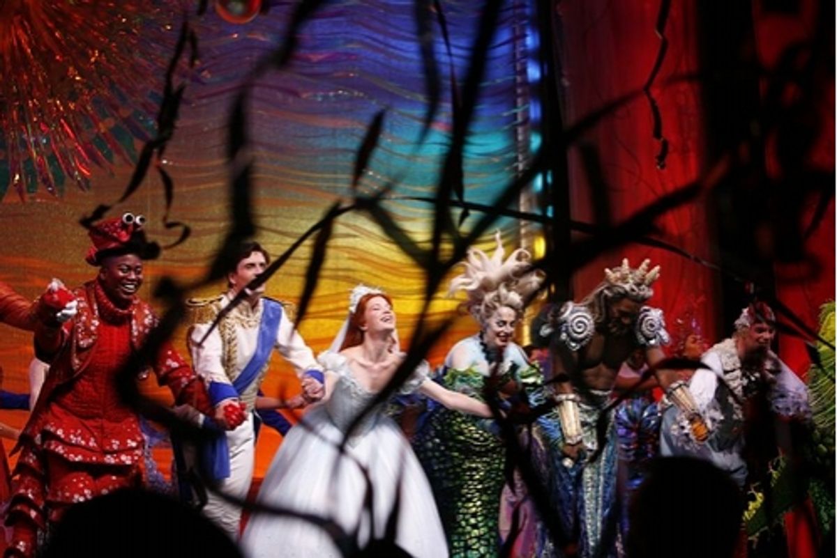 l-r: Tituss Burgess, Sean Palmer, Sierra Boggess, Sherie Rene Scott, Norm Lewis and Eddie Korbich
 at 