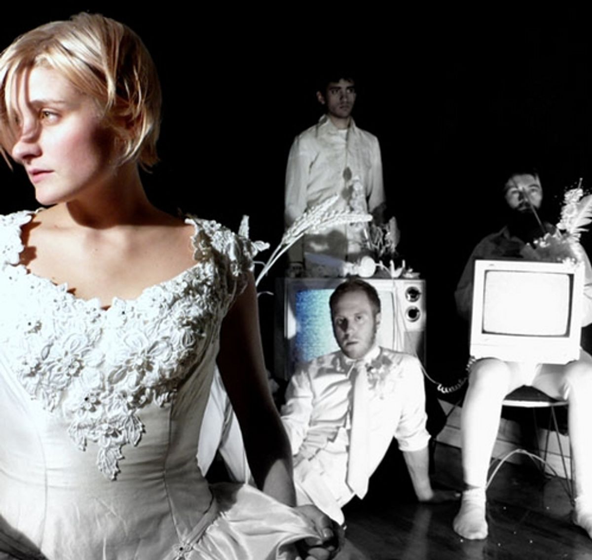 Heather Christian, Chris Giarmo (sitting), Raky Sastri (standing) and Mike Mikos at 