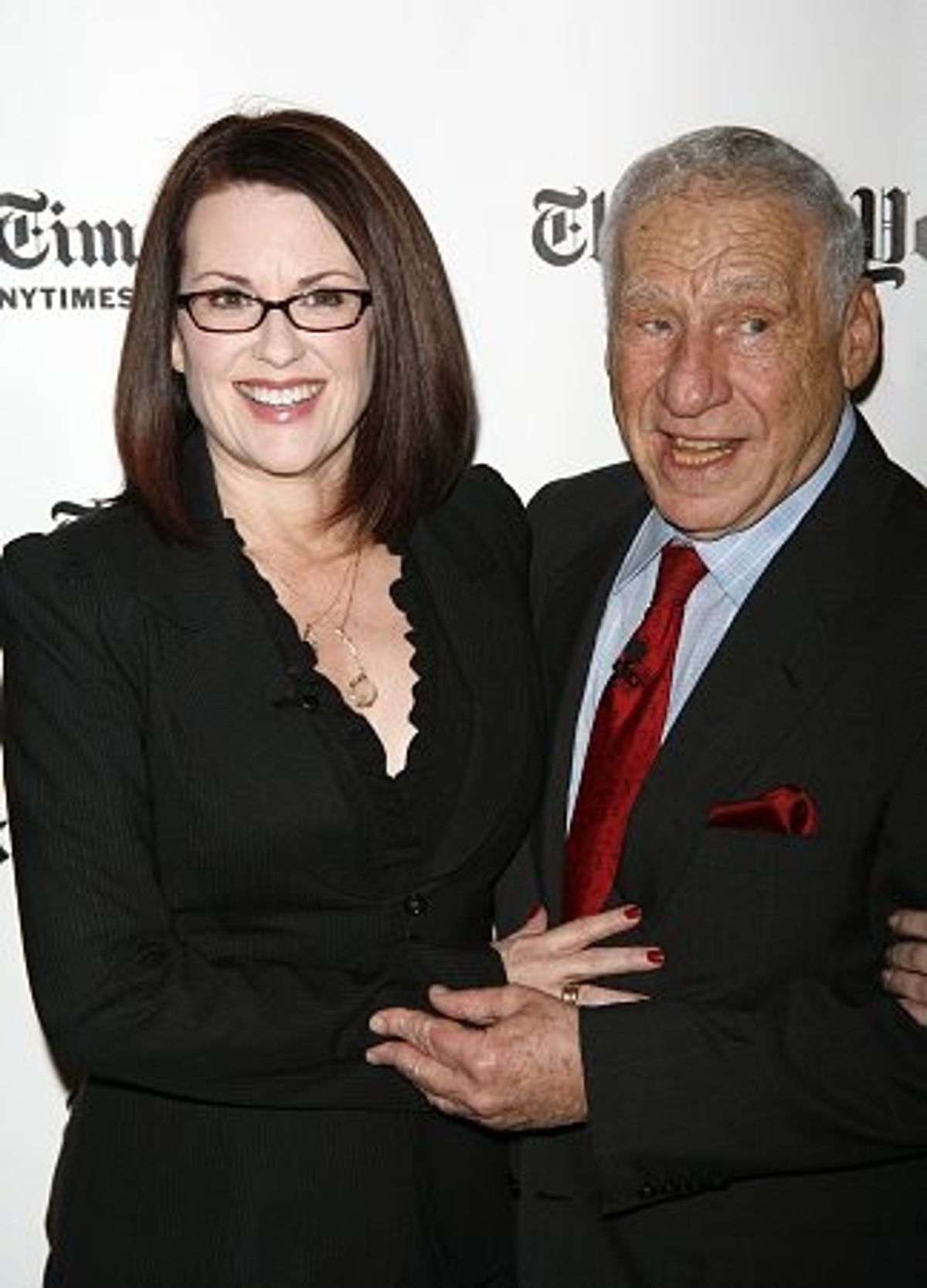 Megan Mullally and Mel Brooks at 