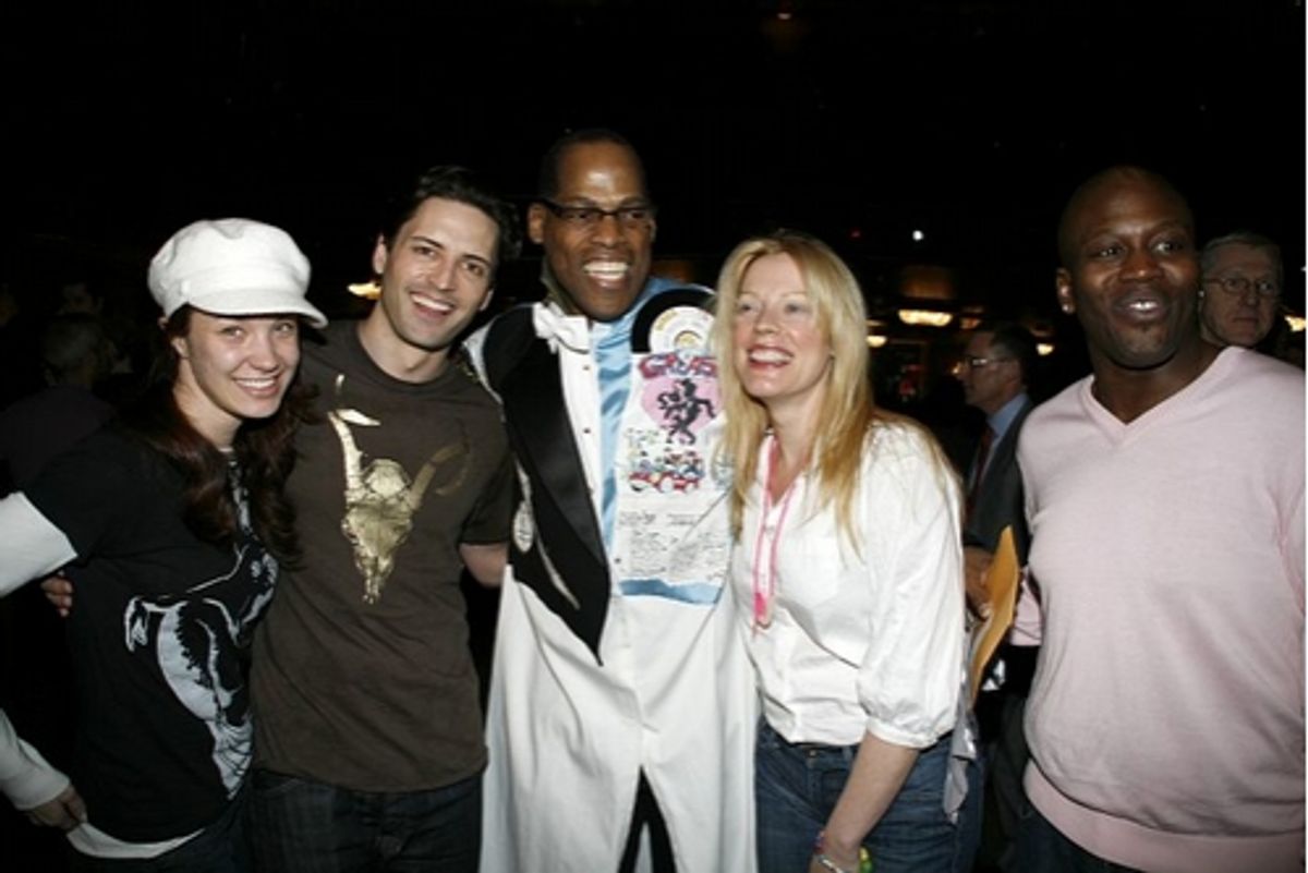 l-r: Sierra Boggess, Sean Palmer, Adrian Bailey, Sherie Rene Scott and Tituss Burgess at 
