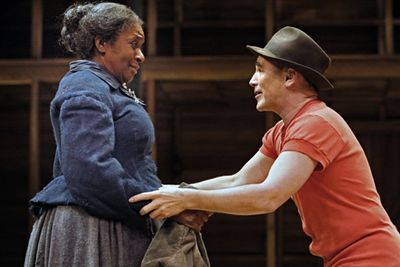 Isabell Monk O'Connor as Asa and Mark Rylance
 Photo