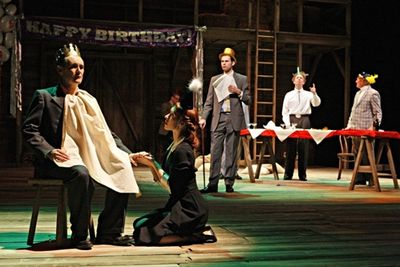 Mark Rylance, Miriam Silverman, with Jonas Goslow, Jim Lichtscheidl and Richard Ooms Photo