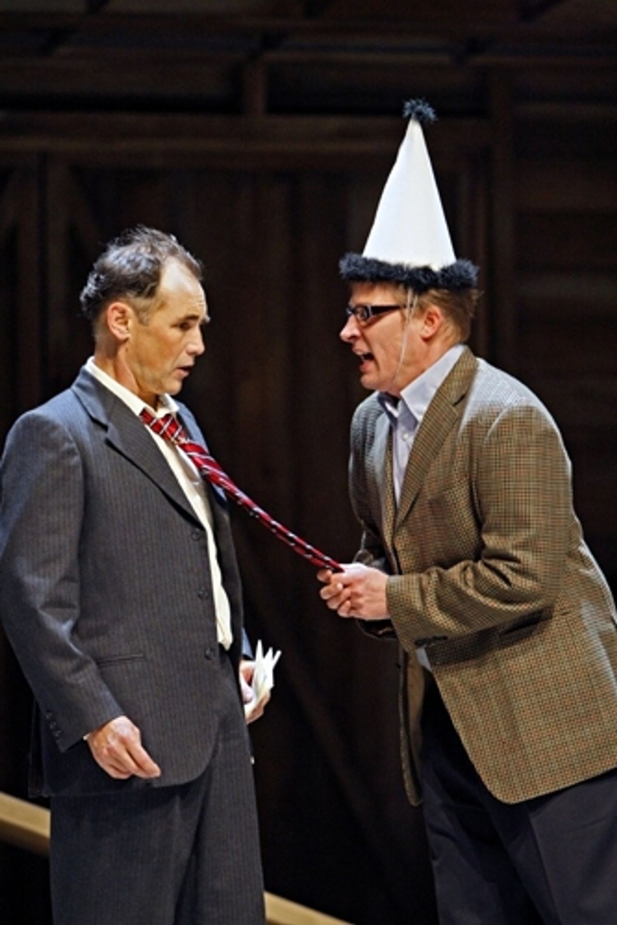 Mark Rylance and Bill McCallum as the Head of the Asylum at 'Peer Gynt' at The Guthrie