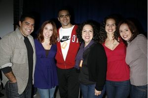 l-r: Carlos Gomez, Andrea Burns, Christopher Jackson, Olga Merediz, Mandy Gonzalez an Photo