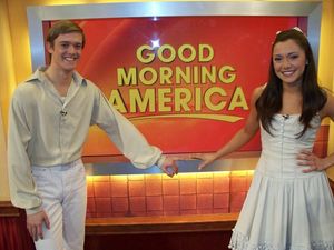 Stars of The Fantasticks: Douglas Ullman, Jr. (Matt) and Julie Craig (Luisa) at the ABC "Good Morning America" studio @ BroadwayWorld Stars of The Fantasticks: Douglas Ullman, Jr. (Matt) and Julie Craig (Luisa) at the A Photo