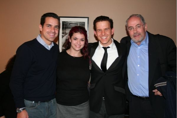 Dave Karger (Entertainment Weekly), Erin Grush (Agent), Christian Hoff and Tim Stone Photo