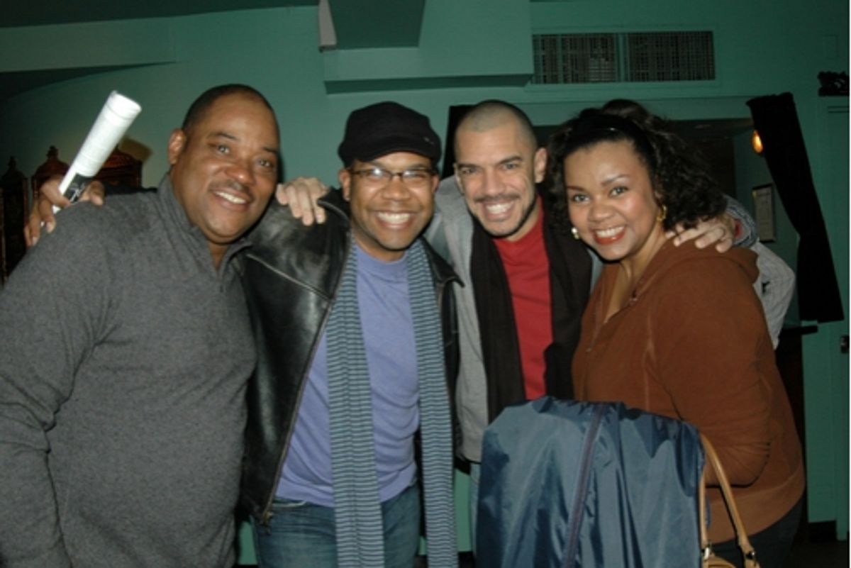 l-r: Lawrence Clayton, Darius de Haas, Dennis Stone and Aisha de Haas
 at 