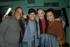 l-r: Lawrence Clayton, Darius de Haas, Dennis Stone and Aisha de Haas
 Photo