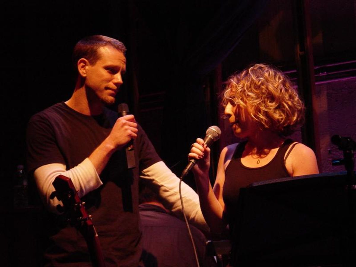 Adam Pascal's and Toby Lightman's artist characters also develop a relationship. at 