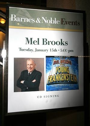 Mel Brooks appeared at Barnes & Noble for a Young Frankenstein CD singing on Tuesday, January 15, 2008
@ BroadwayWorld Mel Brooks appeared at Barnes & Noble for a Young Frankenstein CD singing on Tuesday, Photo