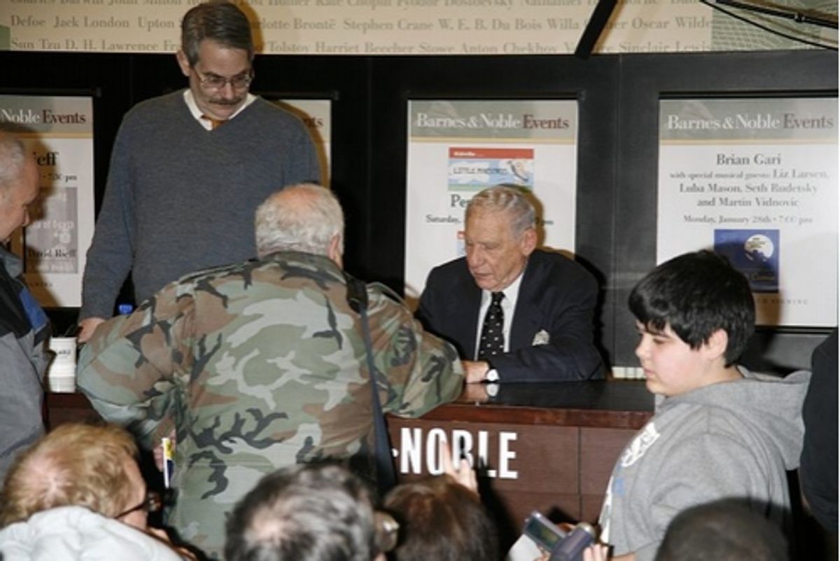 Mel Brooks signs CDs for the fans at 