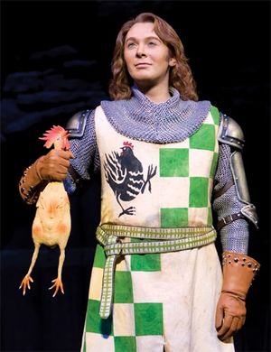 Clay Aiken as Sir Robin in Monty Python's Spamalot Photo