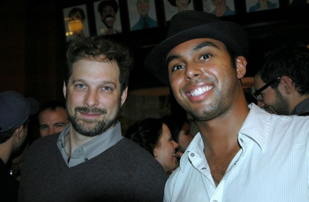 Kurt Deutsch (Sh-K-Boom Records) and Jesse Nager at Round II Sardi's Industry-Social