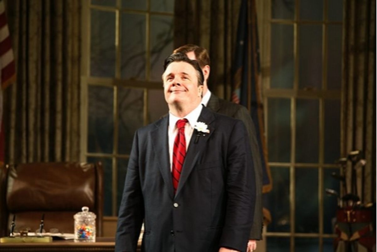 Nathan Lane at 'November' Opening Night Curtain Call & Party