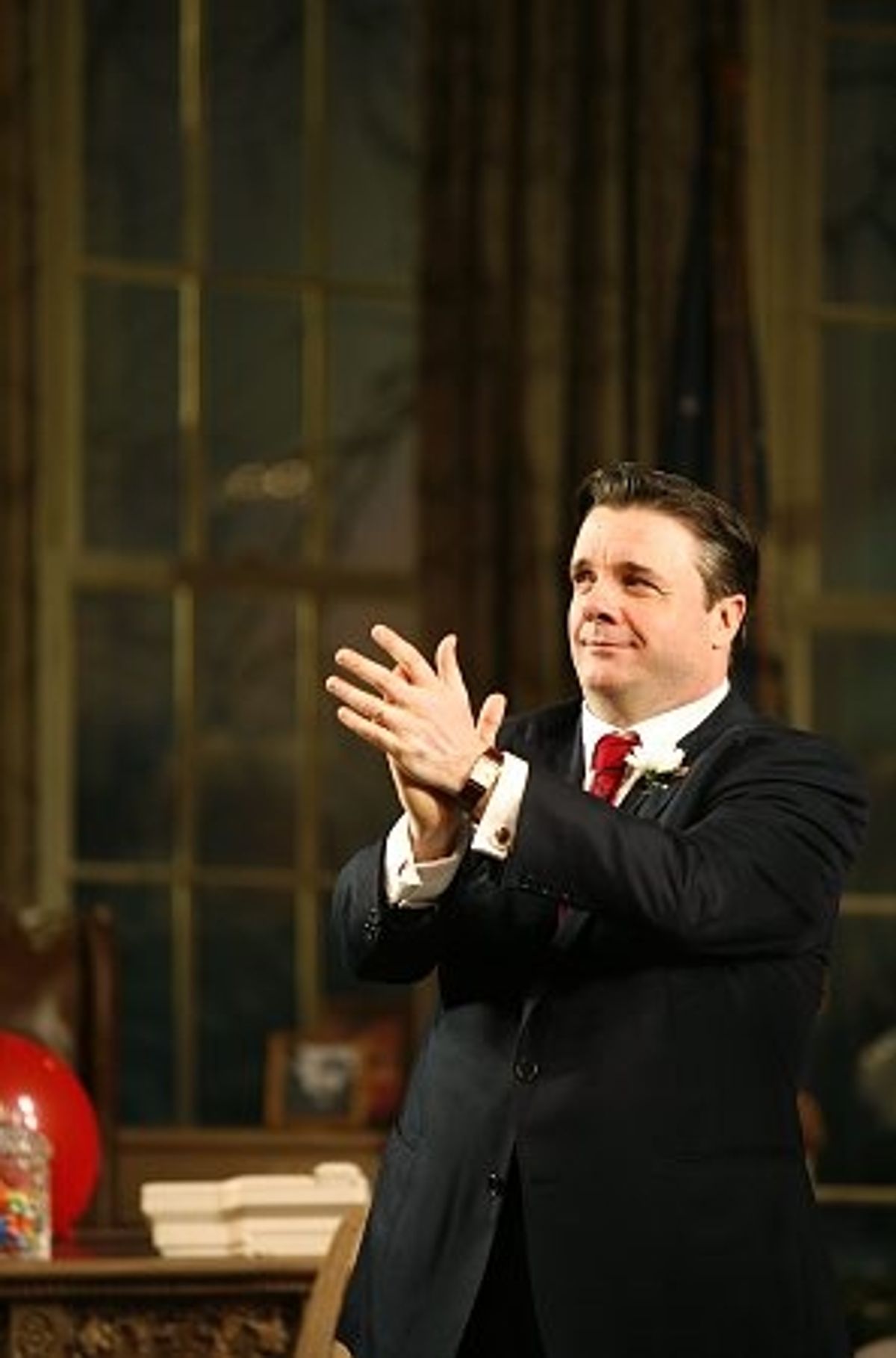 Nathan Lane at 'November' Opening Night Curtain Call & Party