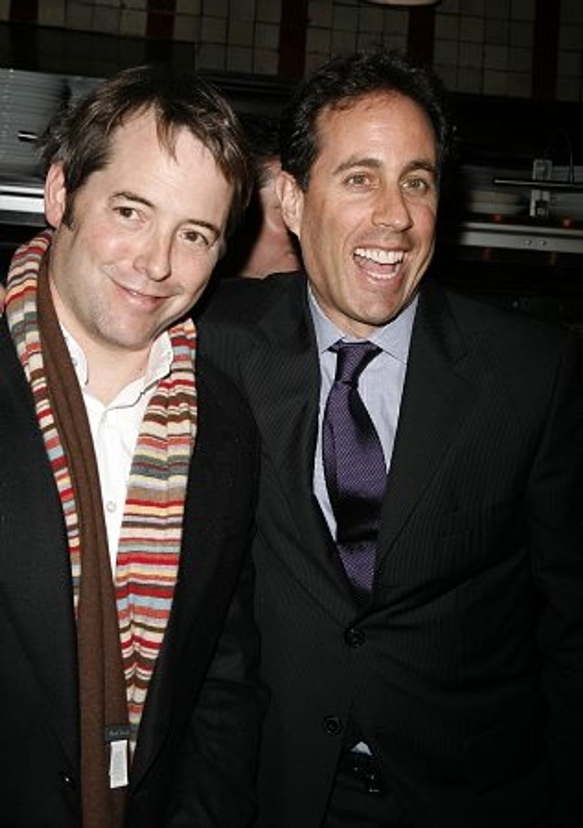 Matthew Broderick and Jerry Seinfeld at 'November' Opening Night Curtain Call & Party