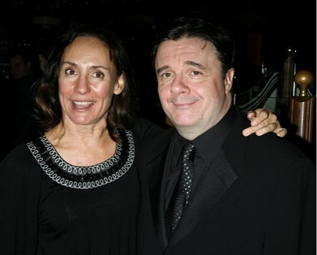 Laurie Metcalf and Nathan Lane at 'November' Opening Night Curtain Call & Party