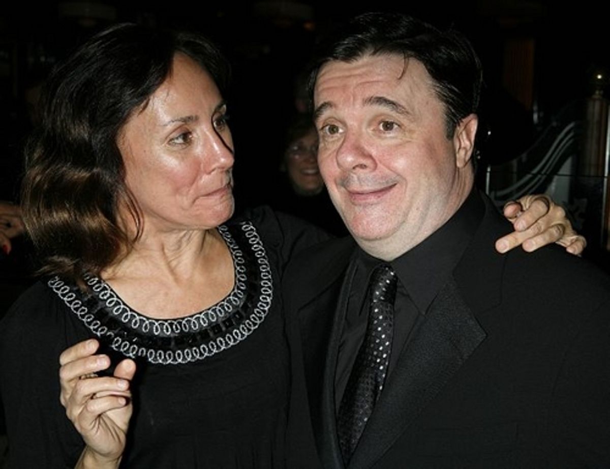 Laurie Metcalf and Nathan Lane at 'November' Opening Night Curtain Call & Party