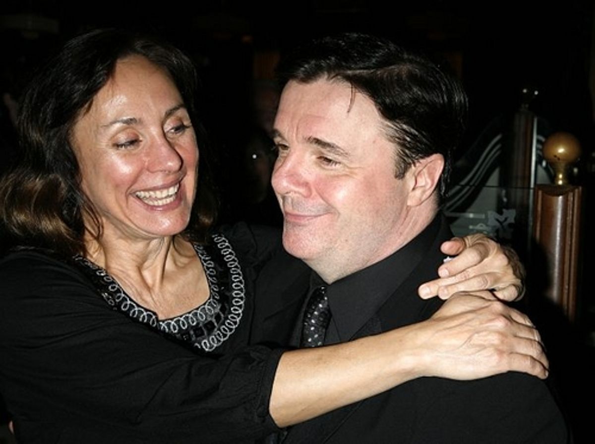 Laurie Metcalf and Nathan Lane at 'November' Opening Night Curtain Call & Party