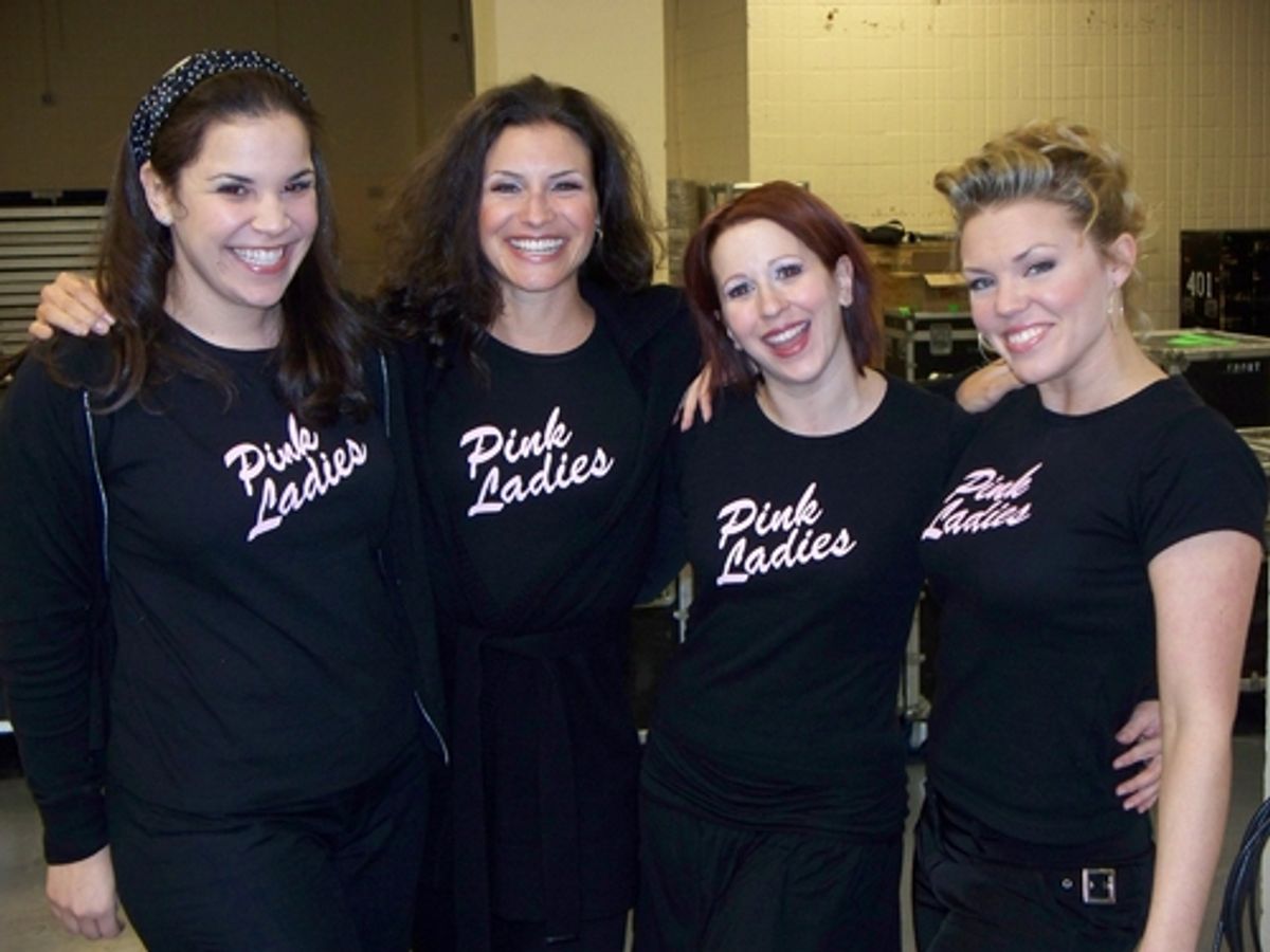 The Pink Ladies: Lindsay Mendez, Jenny Powers, Kirsten Wyatt and Robyn Hurder at 