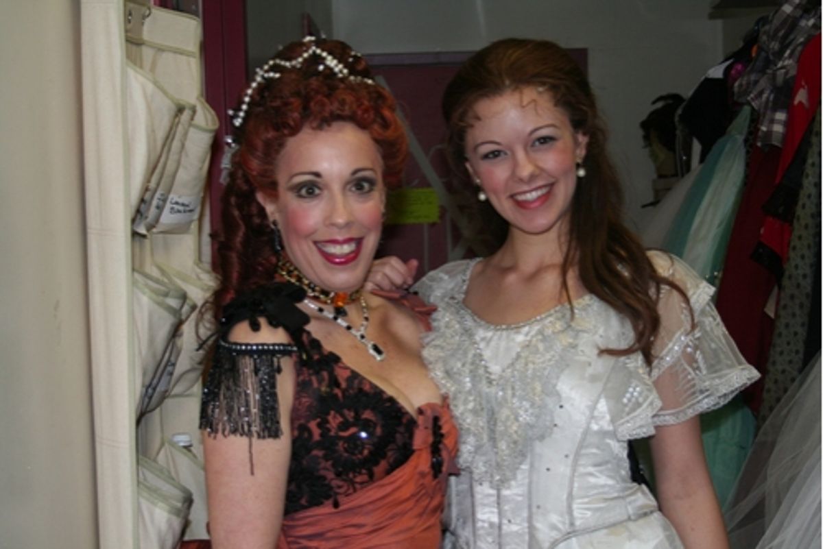 Sandy Rosenberg and Kate Rockwell at Backstage with Robert Cuccioli and the Cast of 'Phantom' at WBT