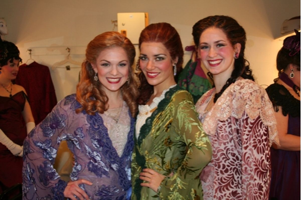 Julie Bell, Jacyn Fain and Ellen Condon at Backstage with Robert Cuccioli and the Cast of 'Phantom' at WBT