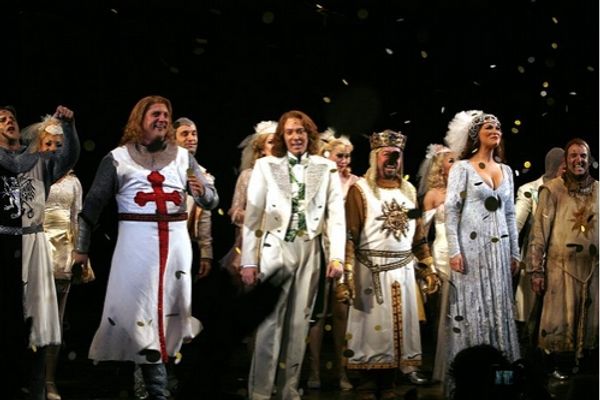 Christopher Sieber, Clay Aiken, Jonathan Hadary, Hannah Waddingham and David Hibbard Photo