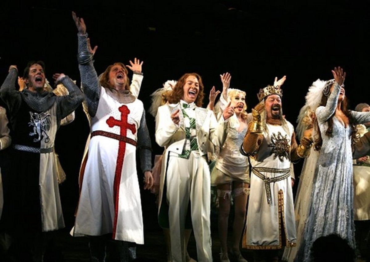 Rick Holmes, Christopher Sieber, Clay Aiken, Jonathan Hadary, and Hannah Waddingham at 