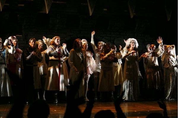 Rick Holmes, Christopher Sieber, Clay Aiken, Jonathan Hadary, Hannah Waddingham, Davi Photo