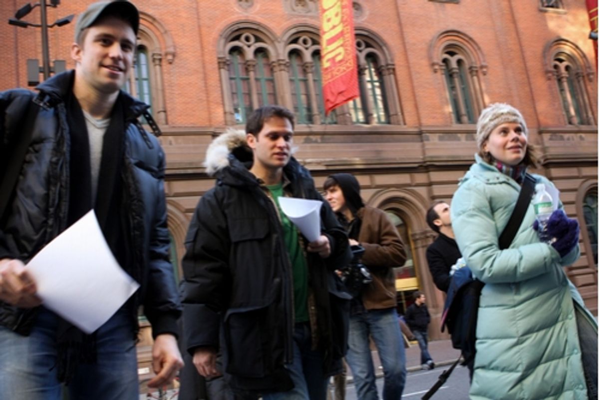 Gavin Creel, Steven Pasquale and Celia Keenan-Bolger at 'The 24 Hour Musicals'