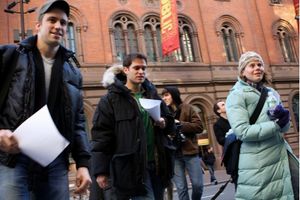 Gavin Creel, Steven Pasquale and Celia Keenan-Bolger Photo