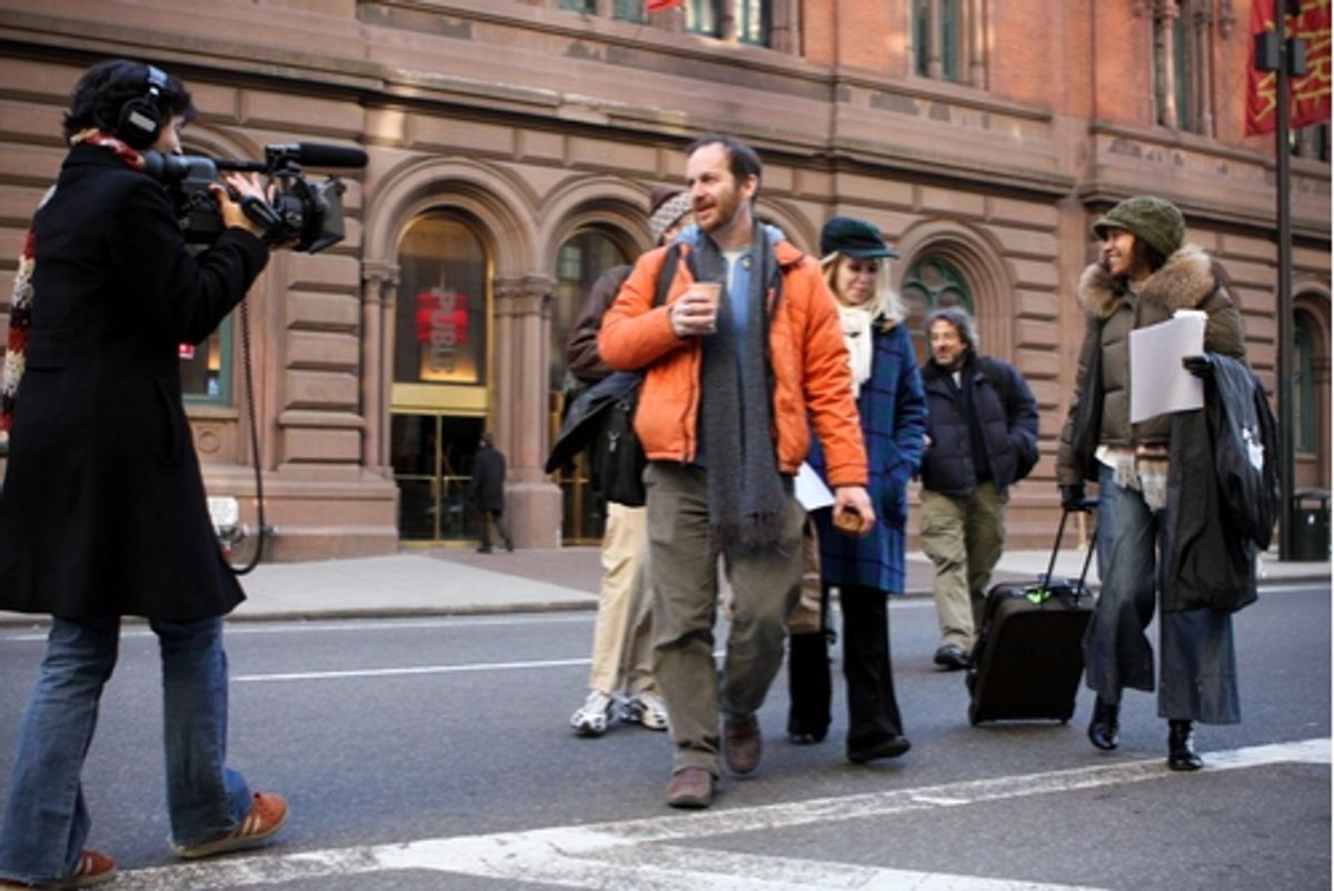 Denis O'Hare talks to the documentary cameras at 'The 24 Hour Musicals'