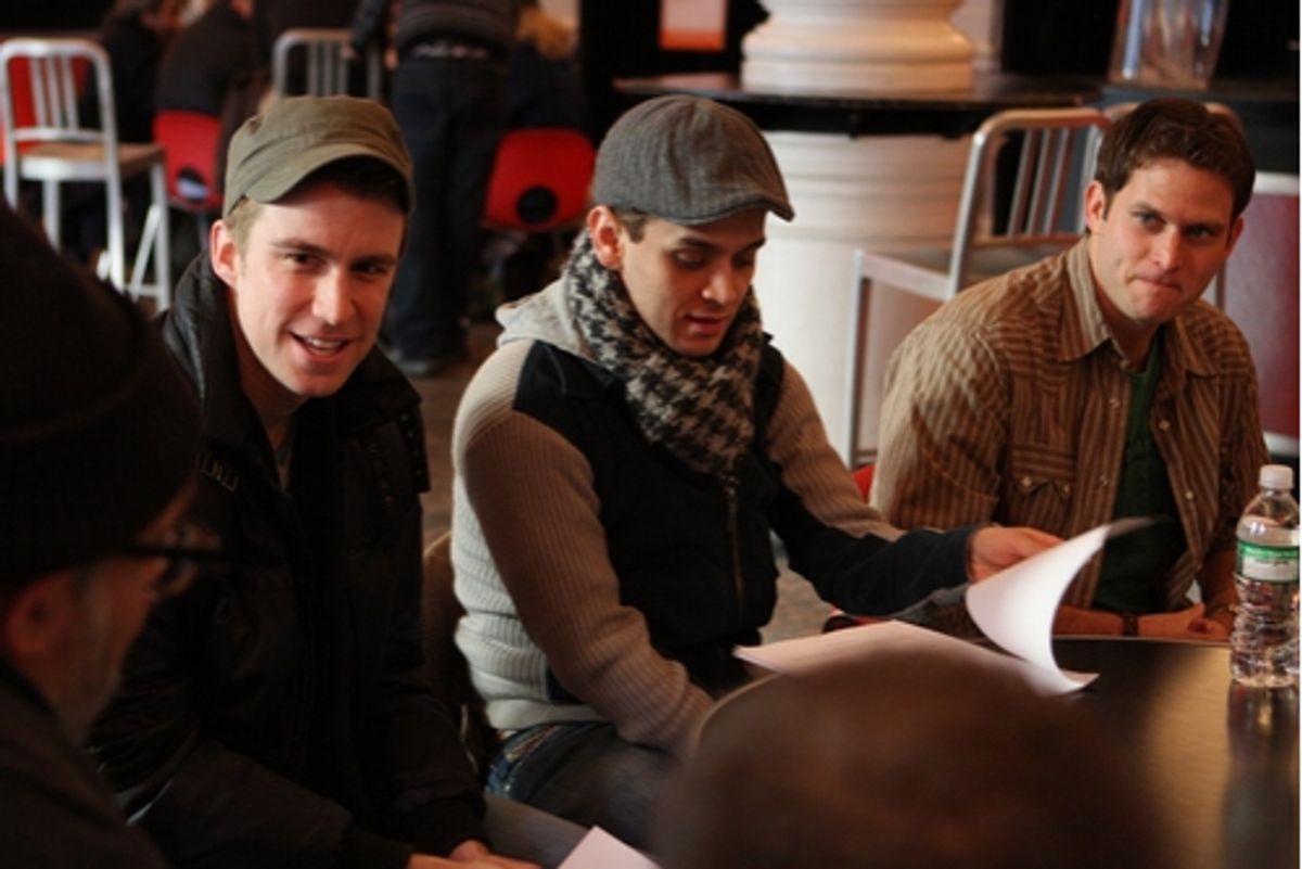 Gavin Creel, Michael Longoria and Steven Pasquale at 'The 24 Hour Musicals'