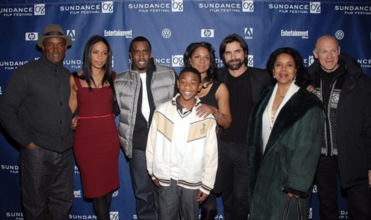 l-r: Kenny Leon, Sanaa Lathan, Sean Combs, Justin Martin, Audra McDonald, John Stamos, Phylicia Rashad and Neil Me  at 