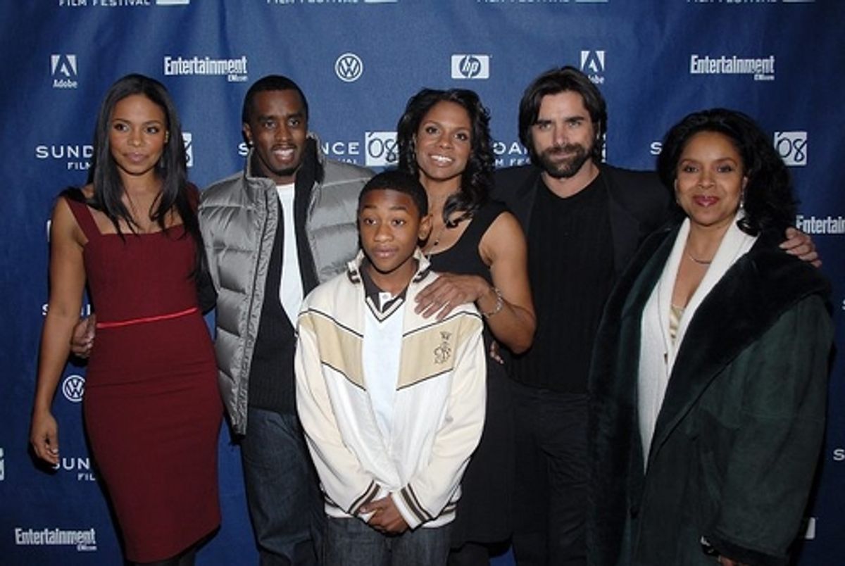 l-r: Sanaa Lathan, Sean Combs, Justin Martin, Audra McDonald, John Stamos and Phylicia Rashad at 