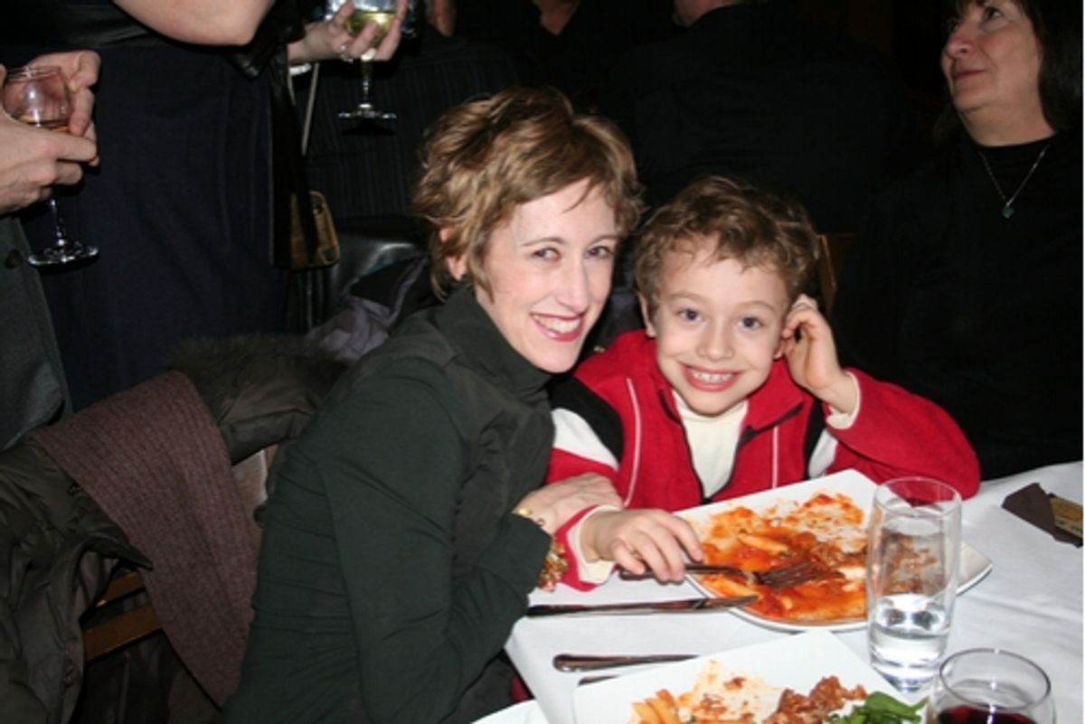 Valerie Wright with her son Luca at 