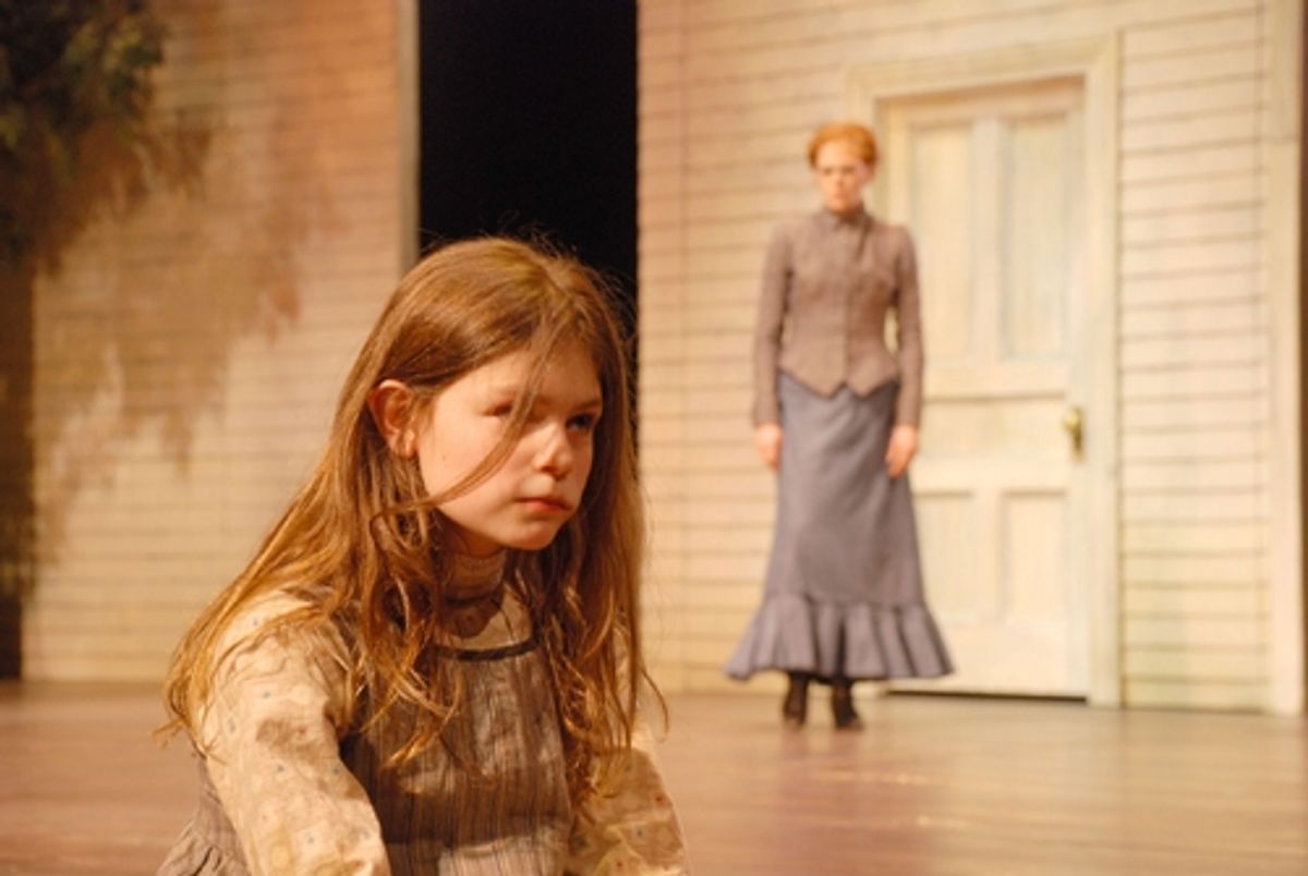Lily Maketansky (Helen Keller) and Annika Boras (Anne Sullivan)
 at 