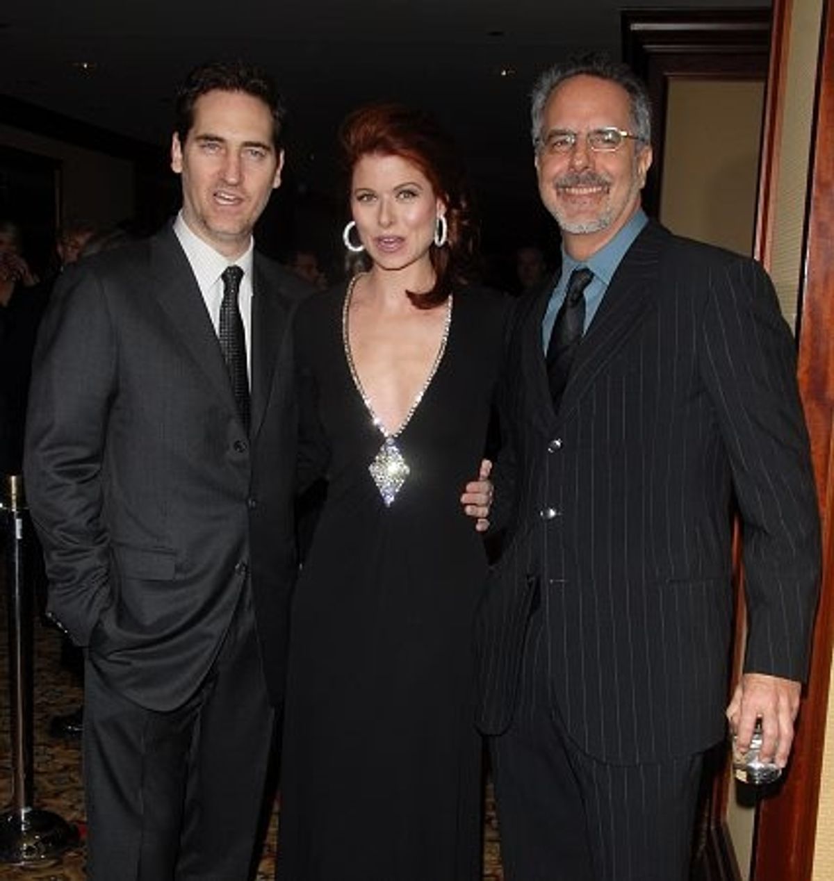 Debra Messing and Daniel Zelman with guest at Directors Guild of America Awards Arrivals