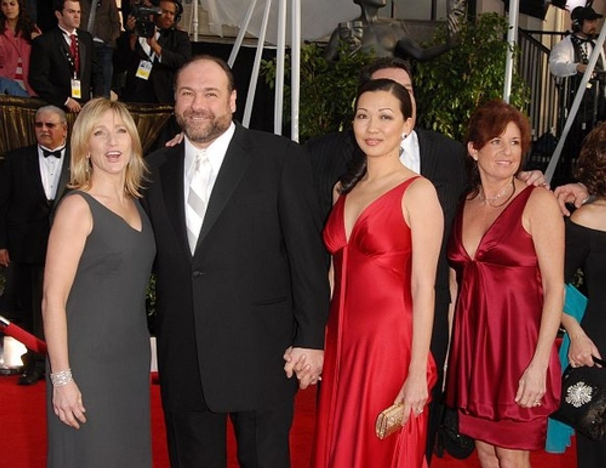 Edie Falco and James Gandolfini at 