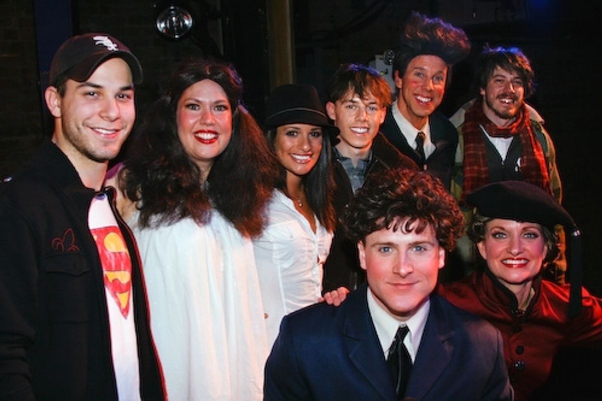 Skylar Astin, Valerie Fagan, Lea Michele, Blake Bashoff at 